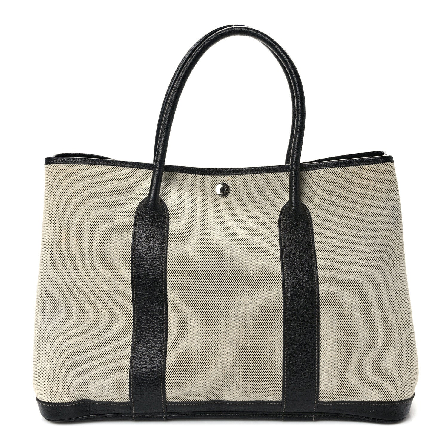 Hermes Toile Buffle Skipper Garden Party 36 MM Tote Black 1 of 9