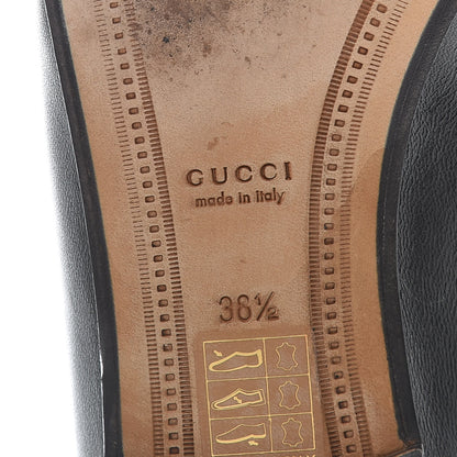 Gucci Lambskin Womens Brixton Horsebit Loafers 38.5 Black 8 of 12