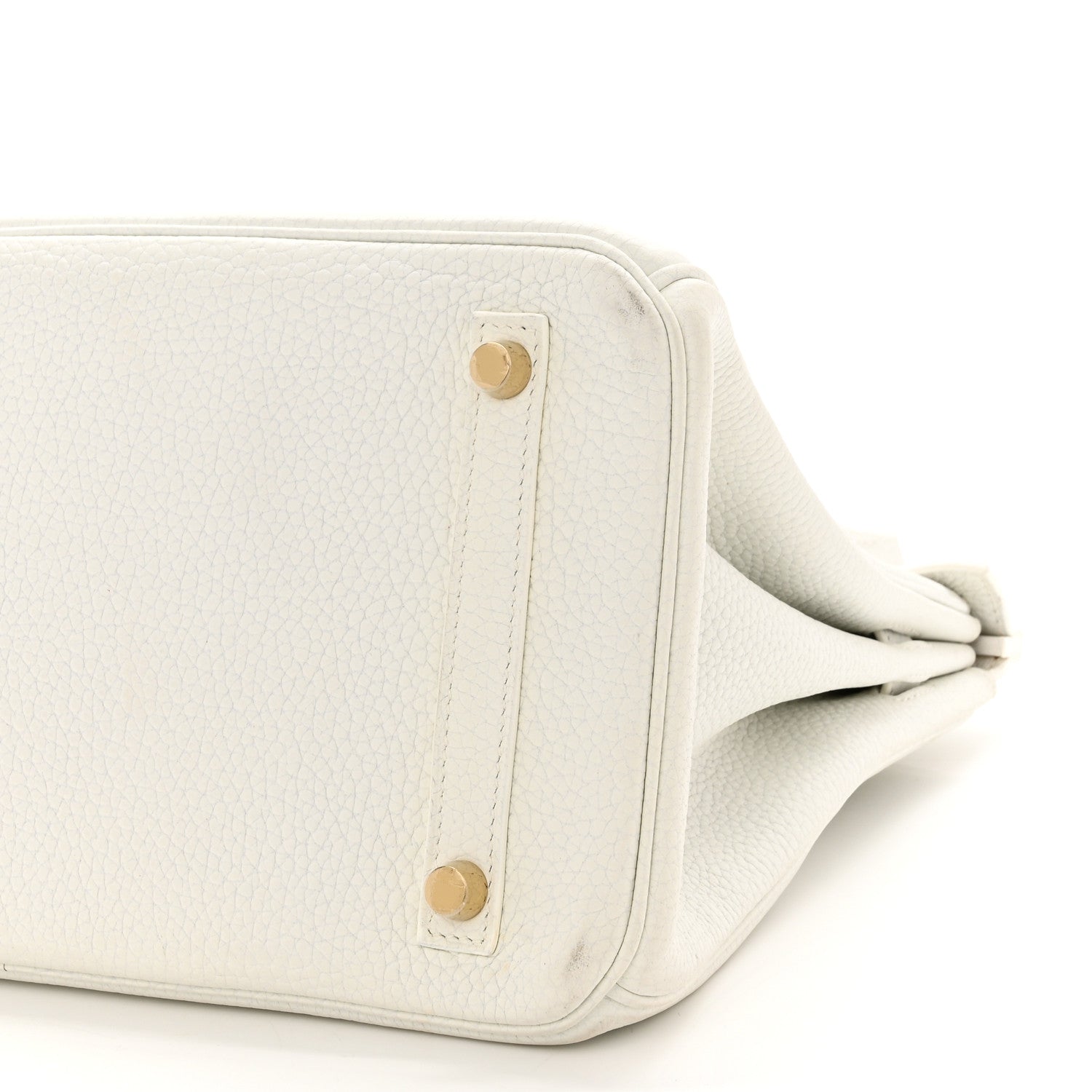 Hermes Taurillon Clemence Birkin 30 White 9 of 14