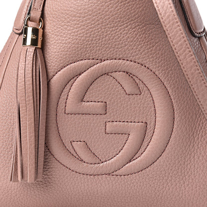 Gucci Pebbled Calfskin Small Soho Shoulder Bag Light Pink 9 of 11