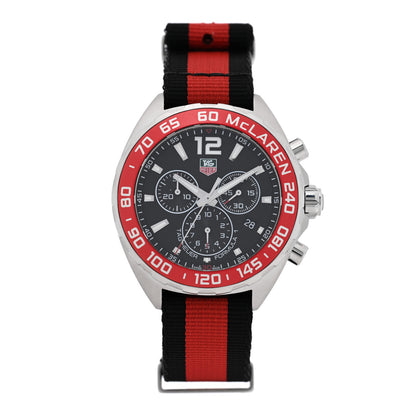 Tag Heuer Stainless Steel Fabric 42mm Formula 1 McLaren Chronograph Quartz Watch Black CAZ1112 1 of 5