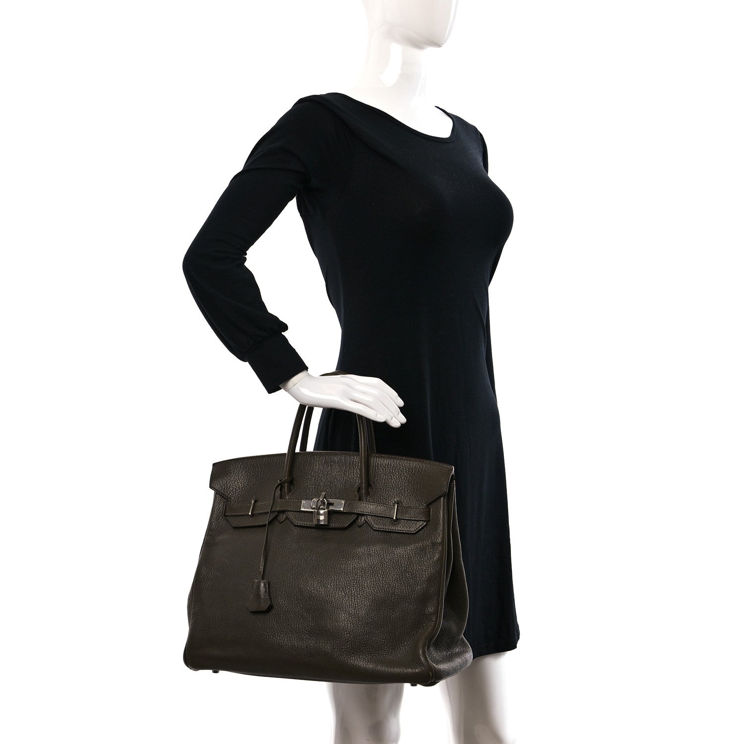 Hermes Chevre De Coromandel HAC Birkin 36 Vert Olive 1393105