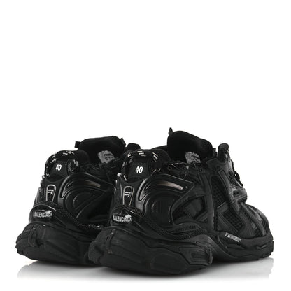 Balenciaga Mesh Rubber Monocolor Womens Runner Sneakers 40 Black 5 of 10