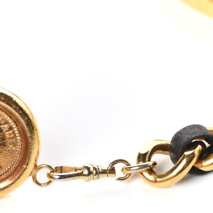 Chanel Lambskin Chain CC Medallion Belt Black Gold 5 of 6
