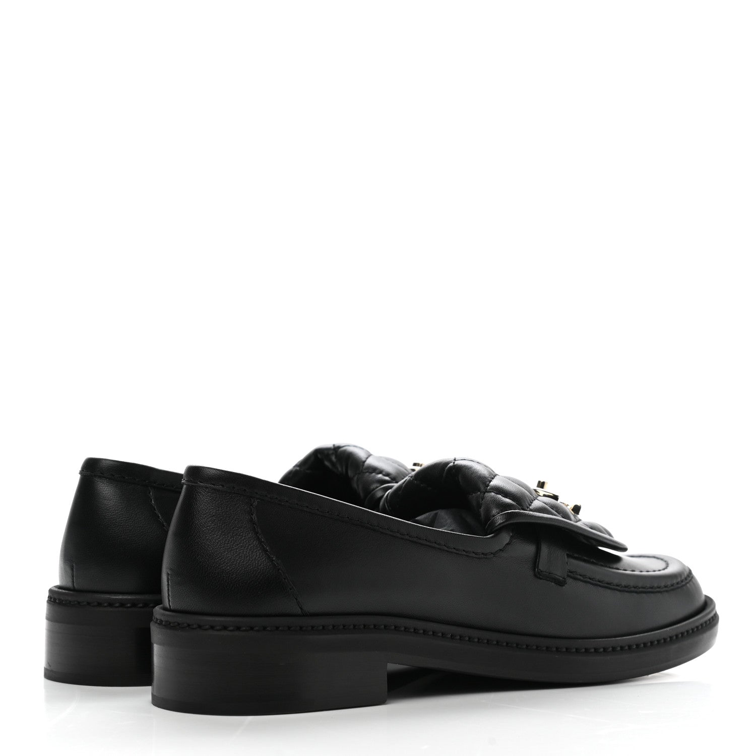 Chanel Lambskin Quilted CC Turnlock Loafers 38 Black 4 of 8