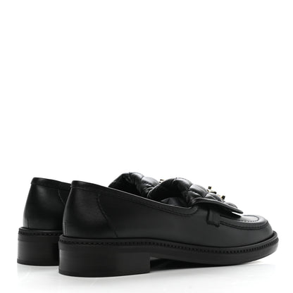 Chanel Lambskin Quilted CC Turnlock Loafers 38 Black 4 of 8