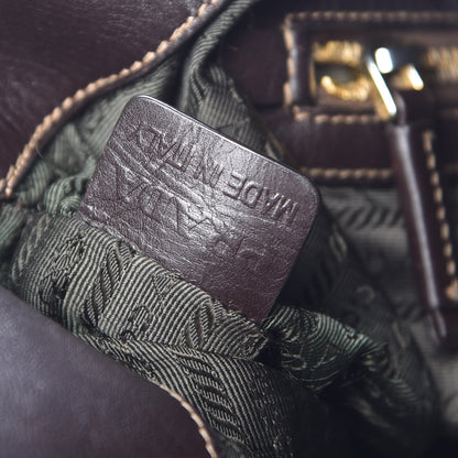 Prada Jacquard Logo Hobo Brown 9 of 12