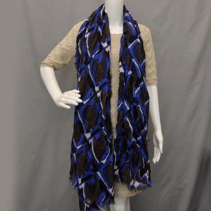 Louis Vuitton Cashmere Silk Arabesque Stole Blue 3 of 4