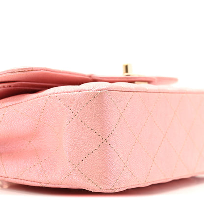 Chanel Iridescent Caviar Quilted Small Double Flap Pink 9 of 12