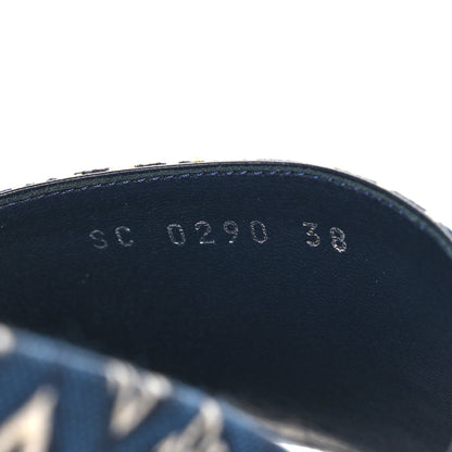 Louis Vuitton Canvas Since 1854 Jumbo Flatform Mule Sandals 38 Blue 8 of 8