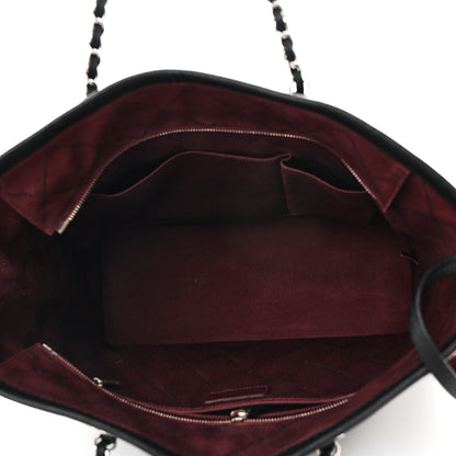 Chanel Grained Calfskin Quilted Small Daily Shopping Tote Black 6 of 11