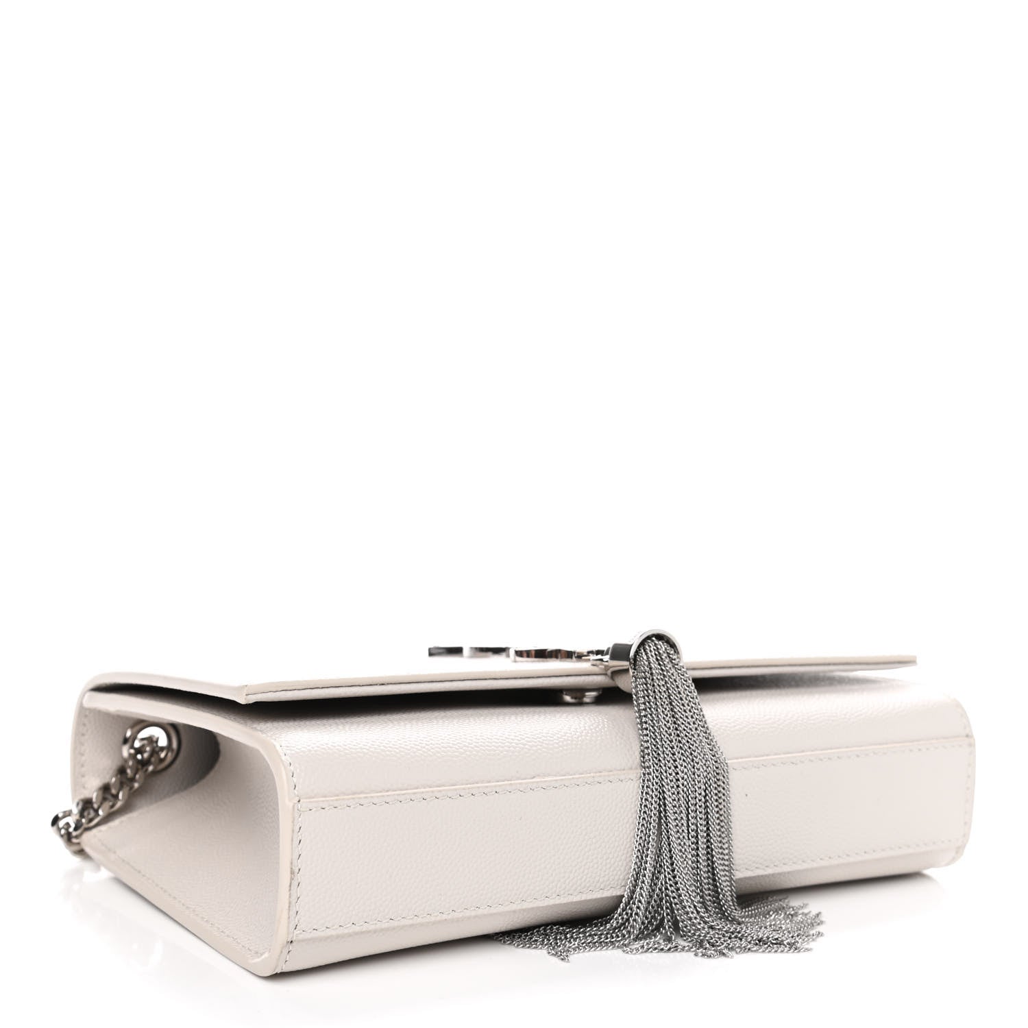 Saint Laurent Grain De Poudre Small Classic Monogram Kate Tassel Satchel Crema Soft 3 of 4