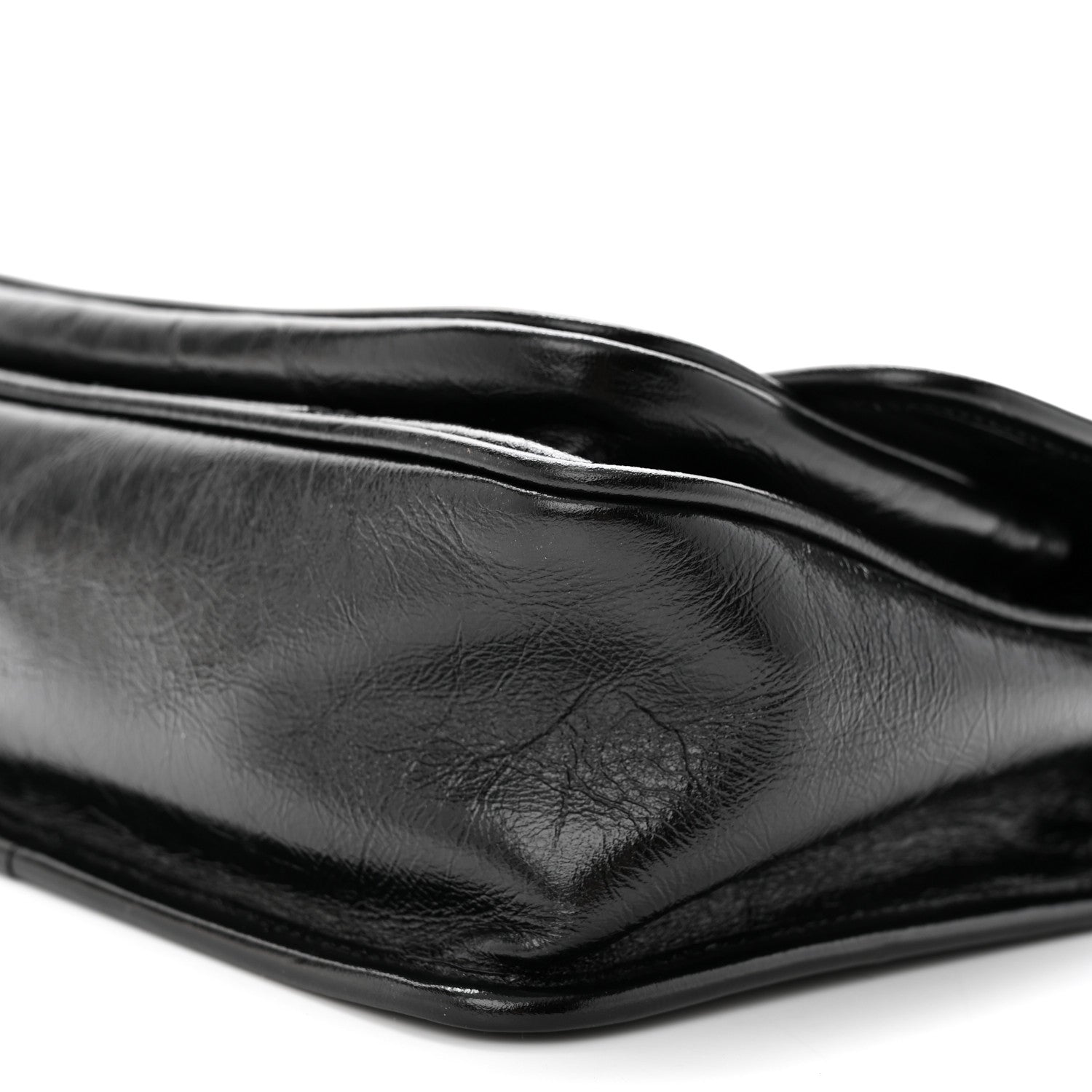 Saint Laurent Crinkled Calfskin Matelasse Monogram Baby Niki Chain Satchel Black 10 of 11