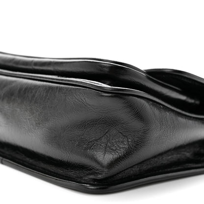 Saint Laurent Crinkled Calfskin Matelasse Monogram Baby Niki Chain Satchel Black 10 of 11