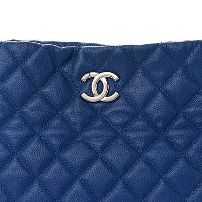 Chanel Caviar Quilted Easy Zip Tote Cobalt Blue 8 of 12