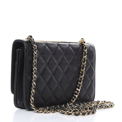 Chanel Lambskin Quilted Trendy CC Wallet On Chain WOC Black 3 of 16