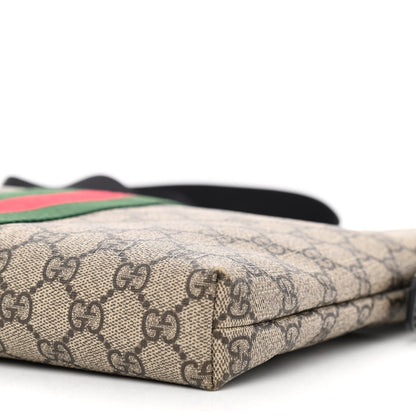 Gucci GG Supreme Monogram Web Messenger Bag Black 9 of 9