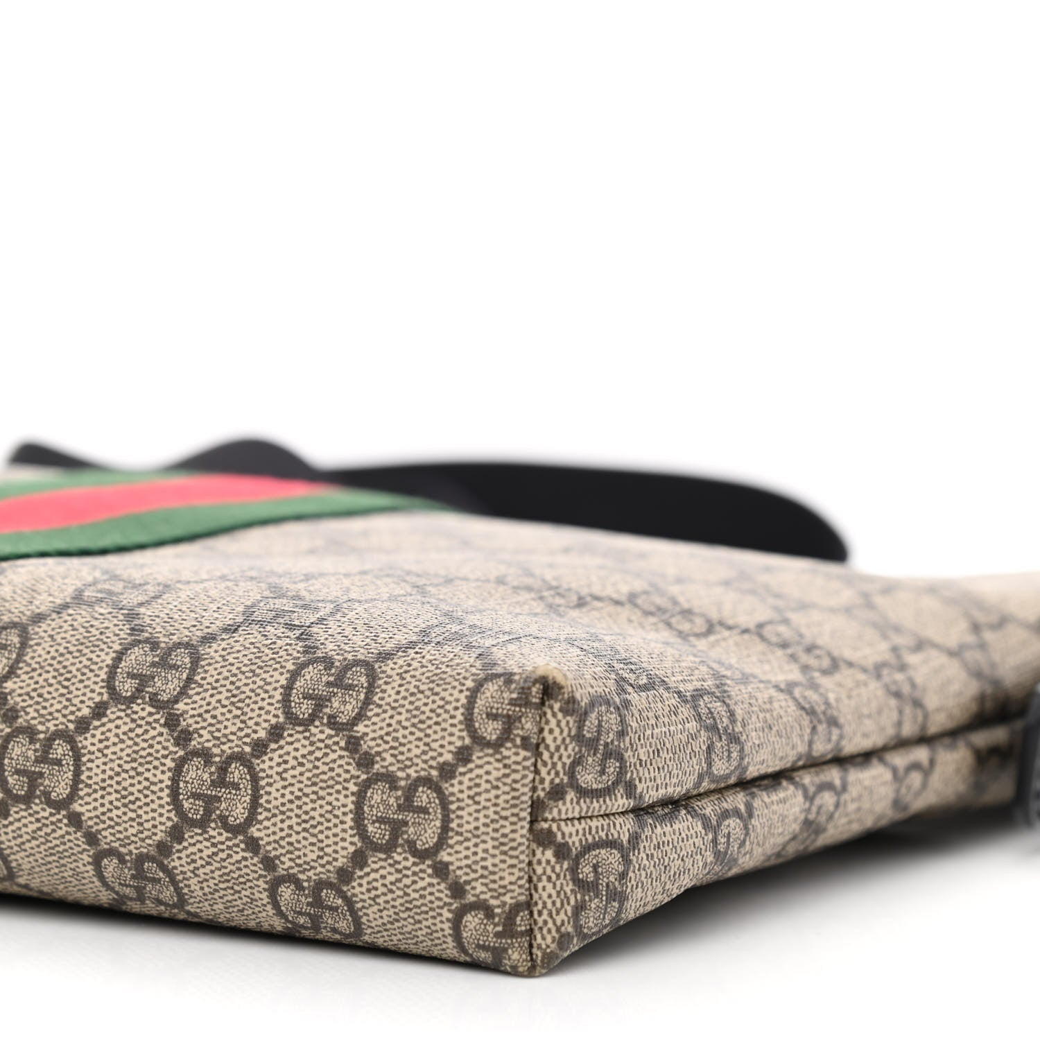 Gucci GG Supreme Monogram Web Messenger Bag Black 9 of 9
