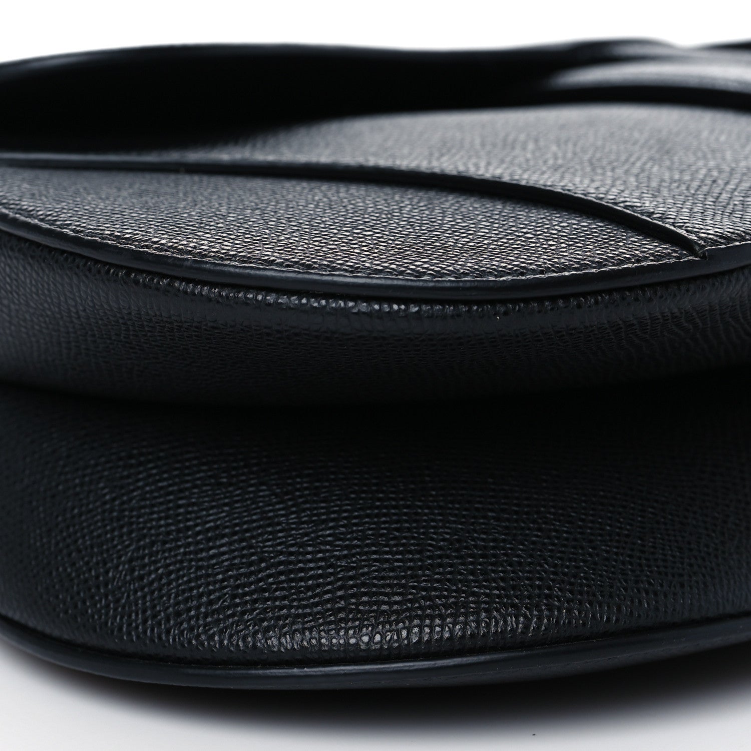 Christian Dior Grained Calfskin Saddle Bag Black 9 of 11