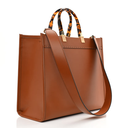 Fendi Vitello King Plexiglass Medium Fendi Sunshine Shopper Tote Cuoio 3 of 10