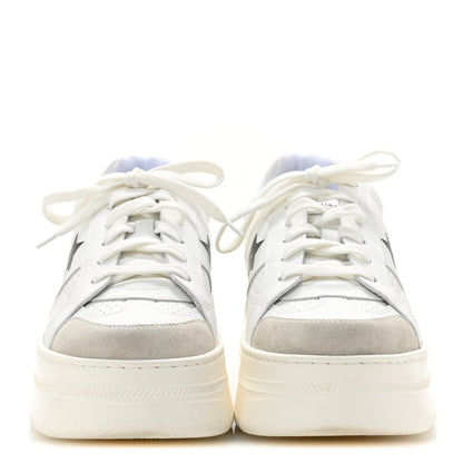 Christian Dior Calfskin Suede Dior Star Ors Platform Sneakers White Black 38.5 White Black 3 of 9