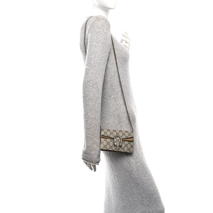 Gucci GG Supreme Monogram Super Mini Dionysus Shoulder Bag Taupe 2 of 9