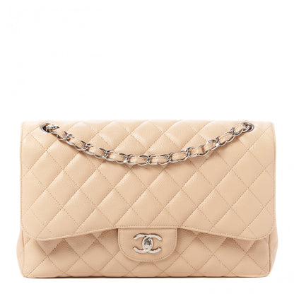 Chanel Caviar Quilted Jumbo Double Flap Beige Clair 1 of 11