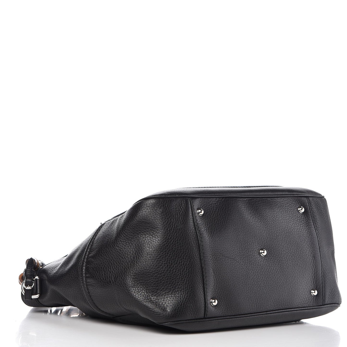 Calfskin New Bamboo Medium Tassel Tote Black