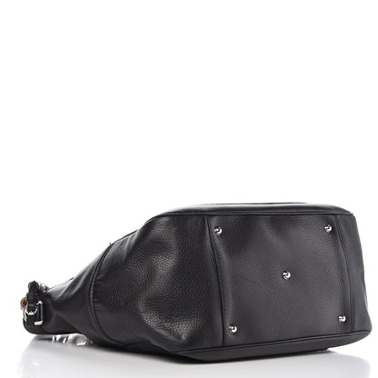Gucci Calfskin New Bamboo Medium Tassel Tote Black 4 of 12