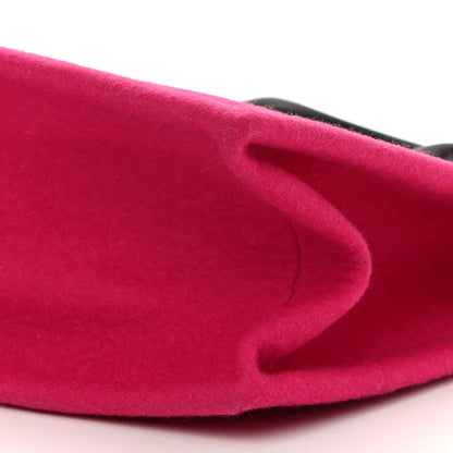 Saint Laurent Wool Rive Gauche Tote Fuchsia 9 of 9