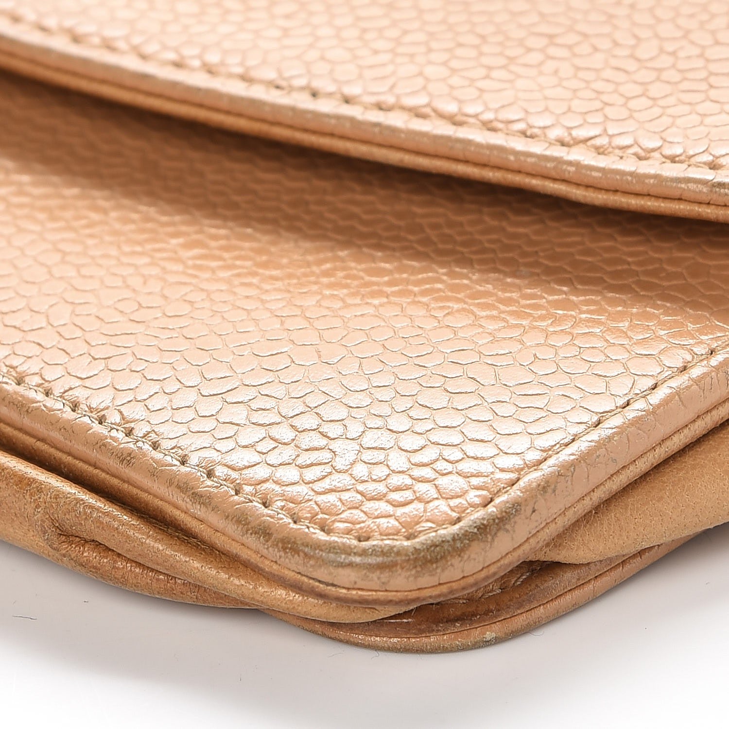 Chanel Caviar Timeless CC Wallet On Chain WOC Beige 15 of 16