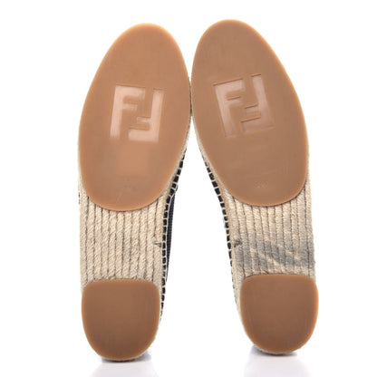 Fendi Knit Pearlescent Espadrille 39.5 Black 6 of 9