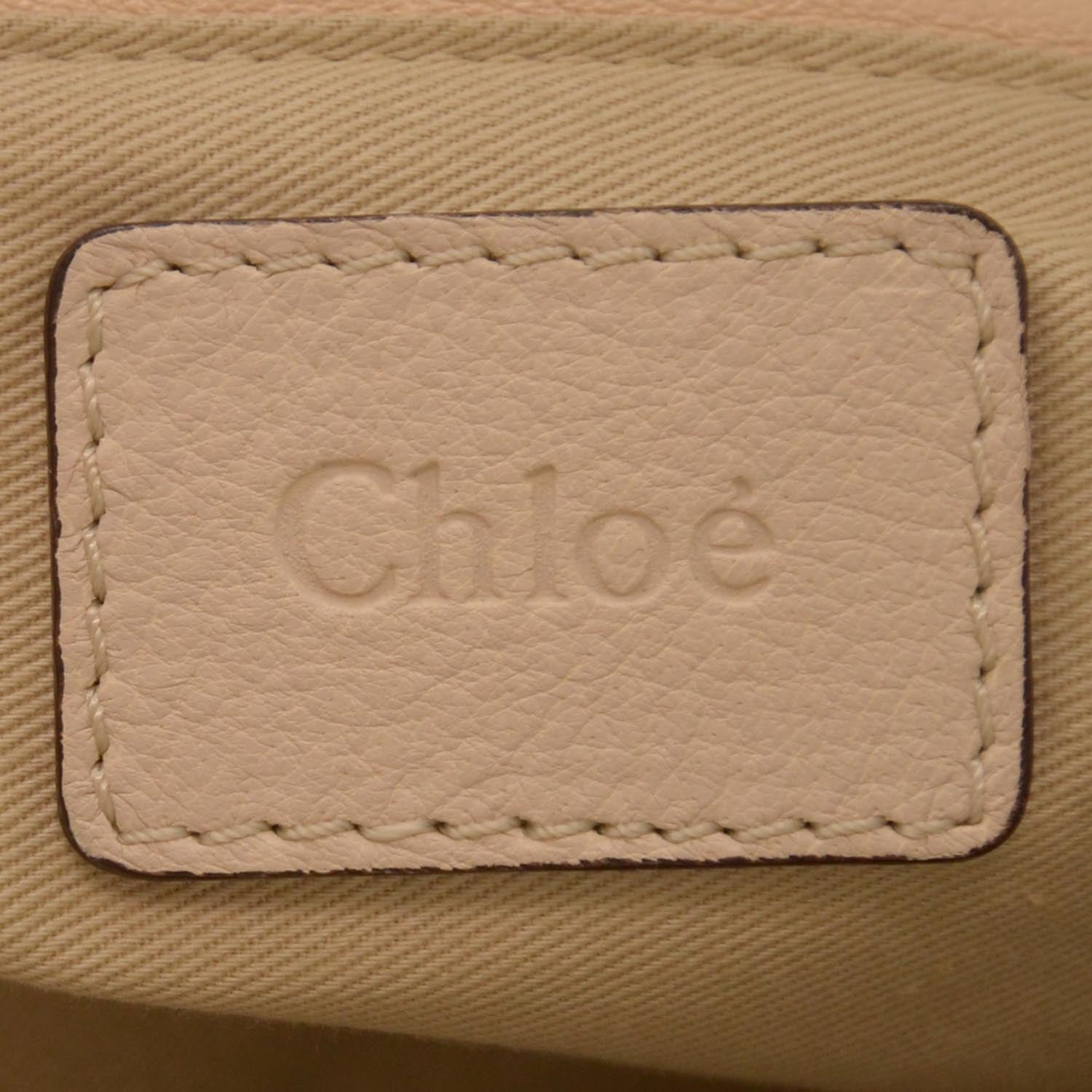 Chloe Leather Medium Military Paraty White 5 of 8