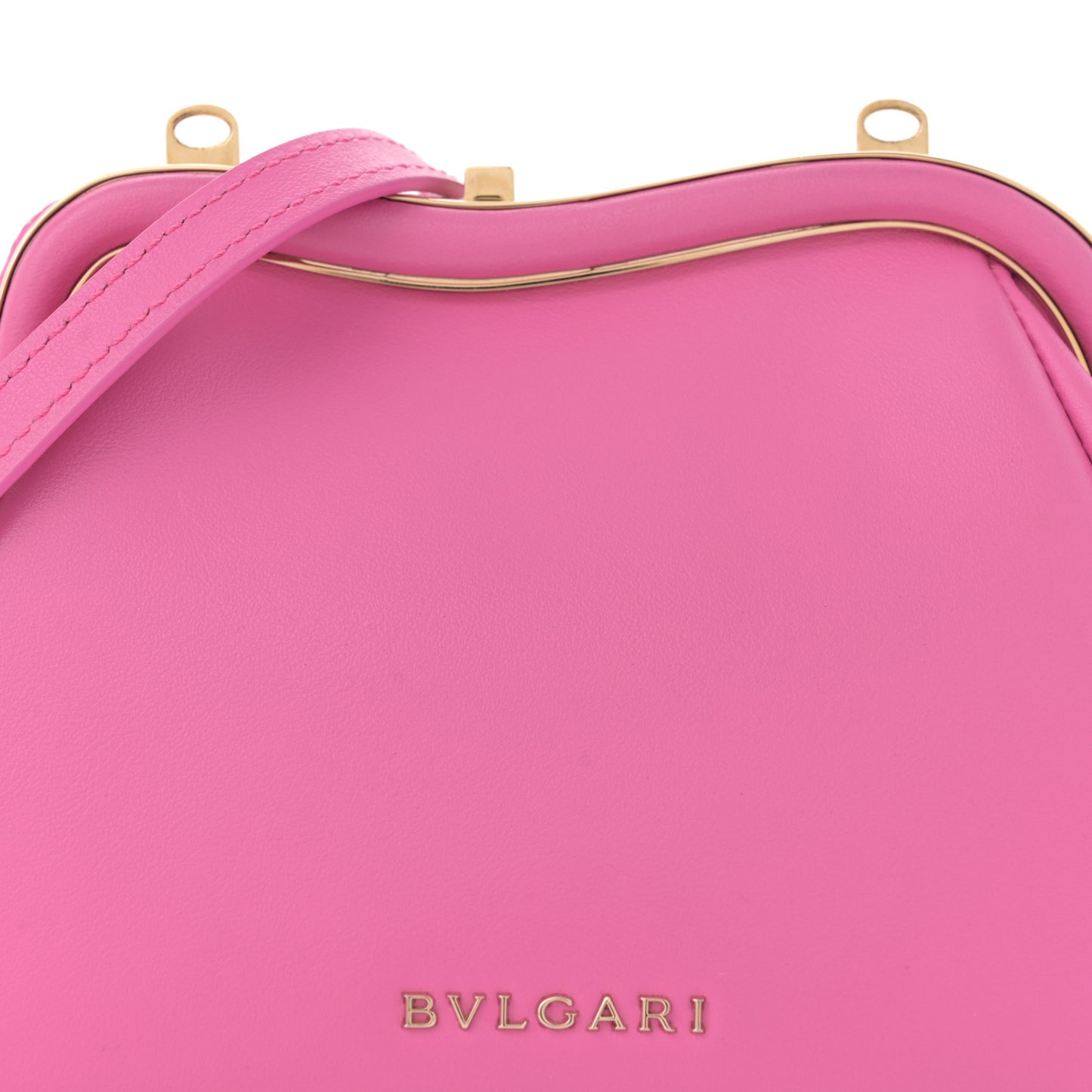 Nappa Serpentine Clutch With Strap Pink