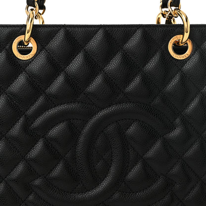 Chanel Quilted Grand Shopping Tote GST Black 8 of 21