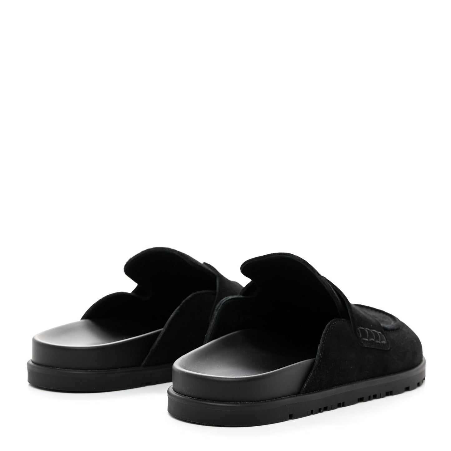 Suede Calfskin Go Mules 38 Black