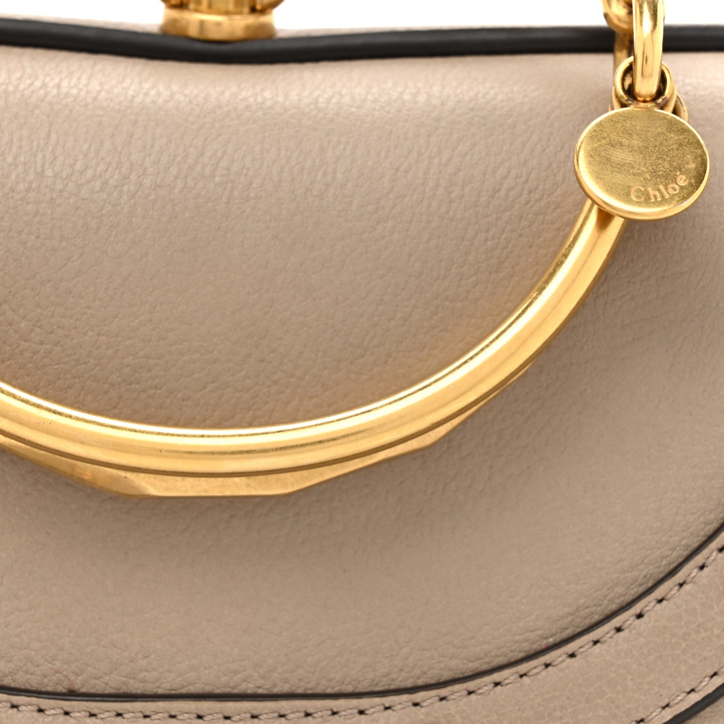 Calfskin Small Nile Bracelet Minaudiere Bag Motty Grey