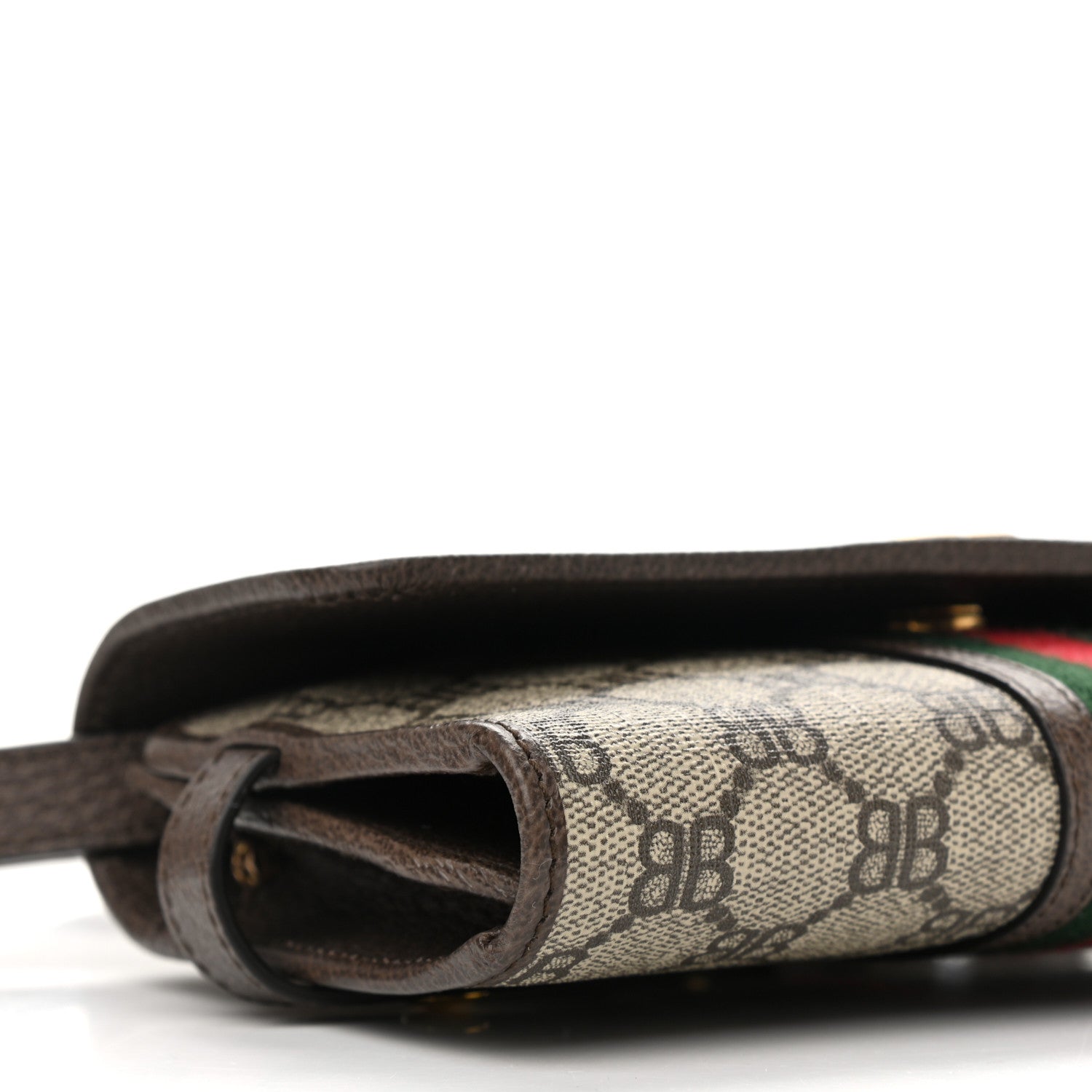 Gucci X BALENCIAGA BB Supreme Monogram Web Ophidia Crossbody Wallet Beige New Acero 10 of 12