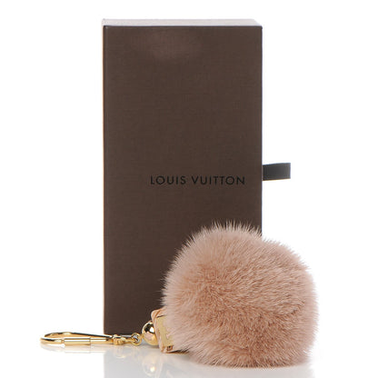 Louis Vuitton Mink Fur Fluffy Bag Charm Blush 5 of 5
