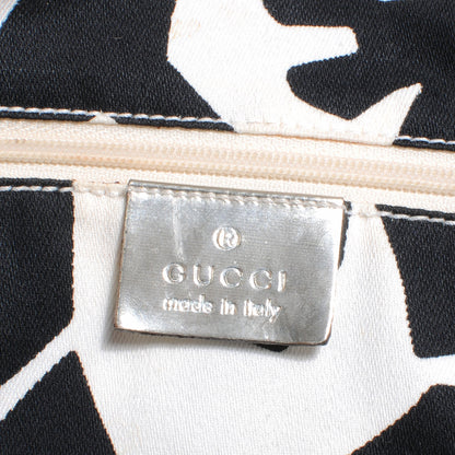 Gucci Straw Bamboo Handle Tote Silver 7 of 8