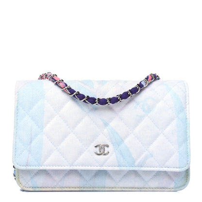 Chanel Canvas Quilted Jungle Jeans Wallet on Chain WOC Multicolor 1 of 19