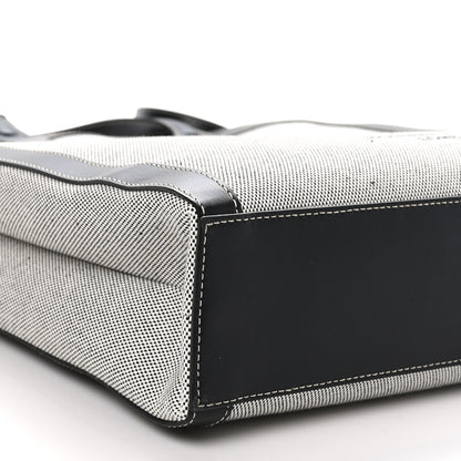 Burberry Smooth Calfskin Canvas Horseferry Print Medium Kane Tote Black 9 of 12