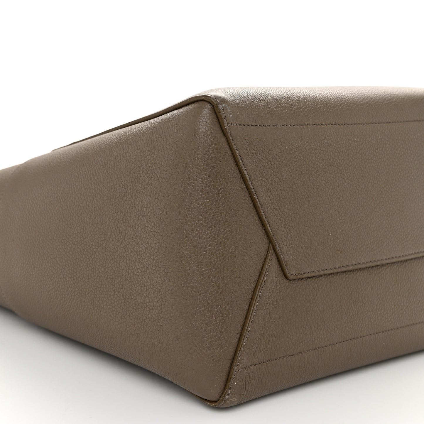 Soft Grained Calfskin Sangle Bucket Bag Taupe
