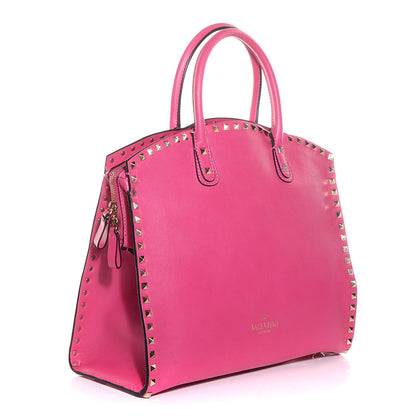 Valentino Garavani Vitello Rockstud Dome Shopper Pink 3 of 8