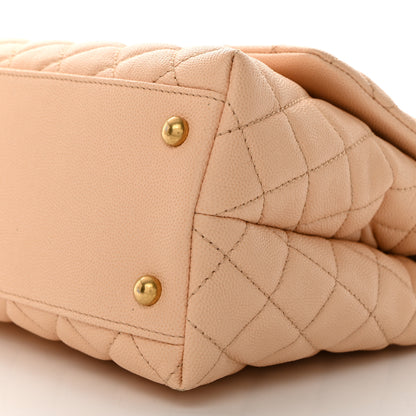 Chanel Caviar Quilted Small Coco Handle Flap Beige 10 of 10