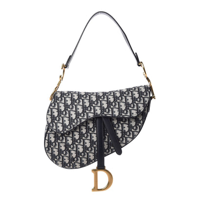 Christian Dior Oblique Saddle Bag Blue 1 of 9