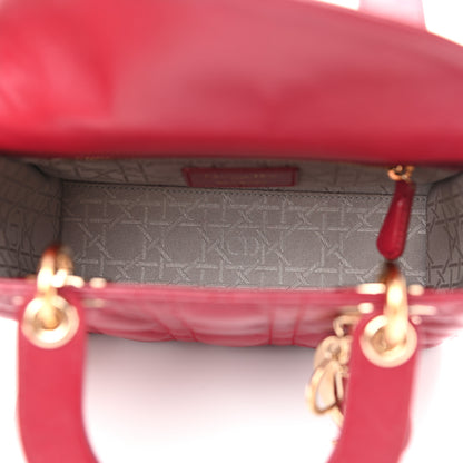Christian Dior Lambskin Cannage Small Lucky Badges My Lady Dior Red 5 of 10