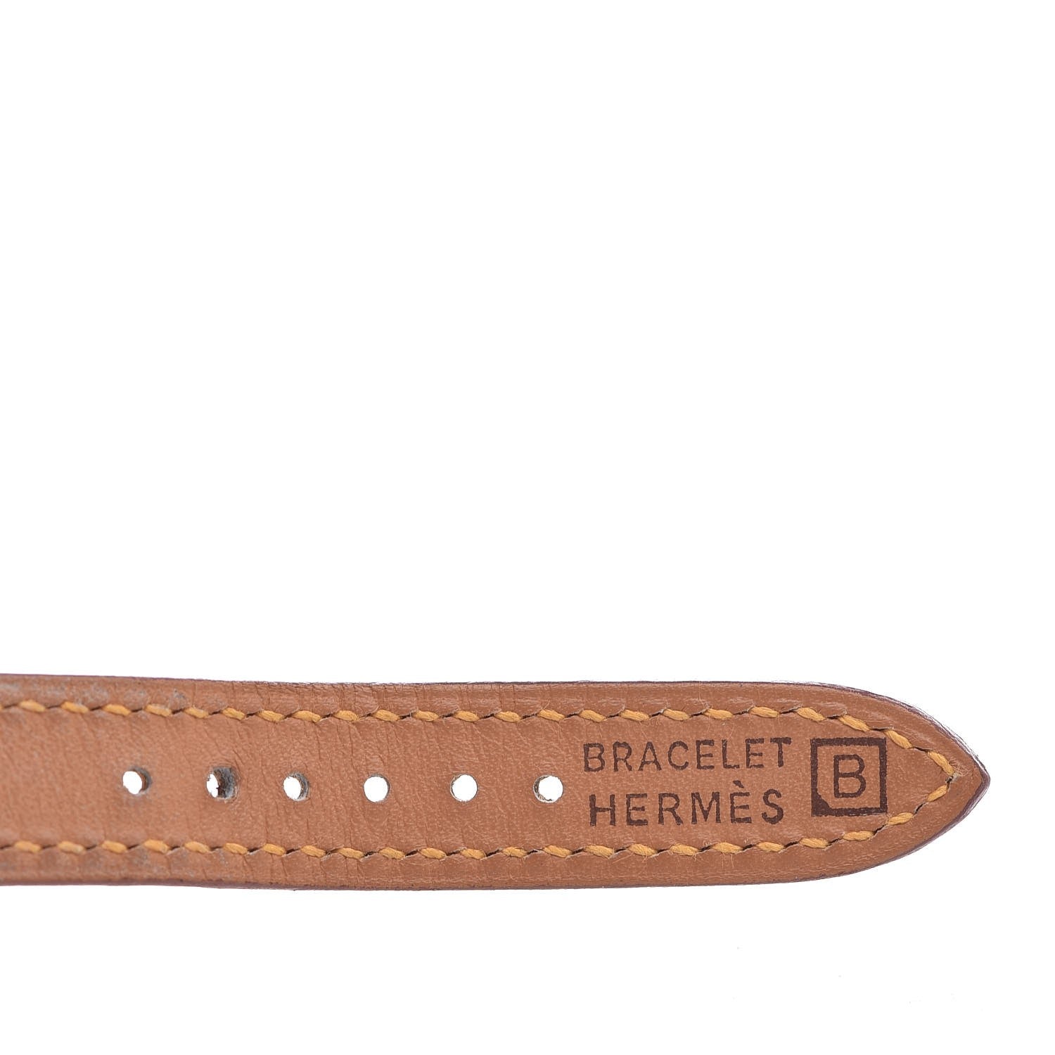 Hermes Stainless Steel Courchevel 20mm Kelly Cadena Quartz Watch Jaune 5 of 5
