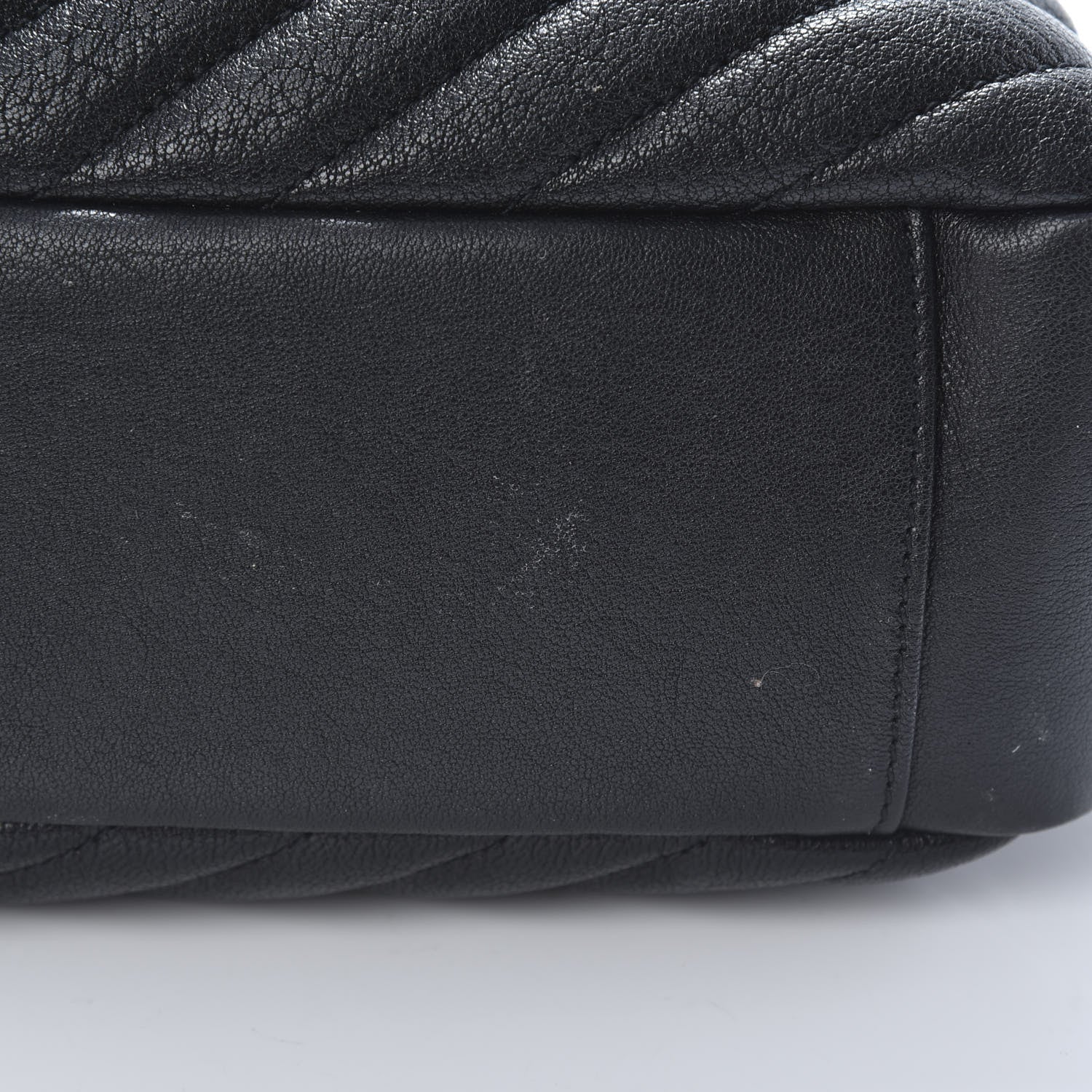 Saint Laurent Sheepskin Matelasse Chevron Monogram Large College Satchel Black 13 of 15