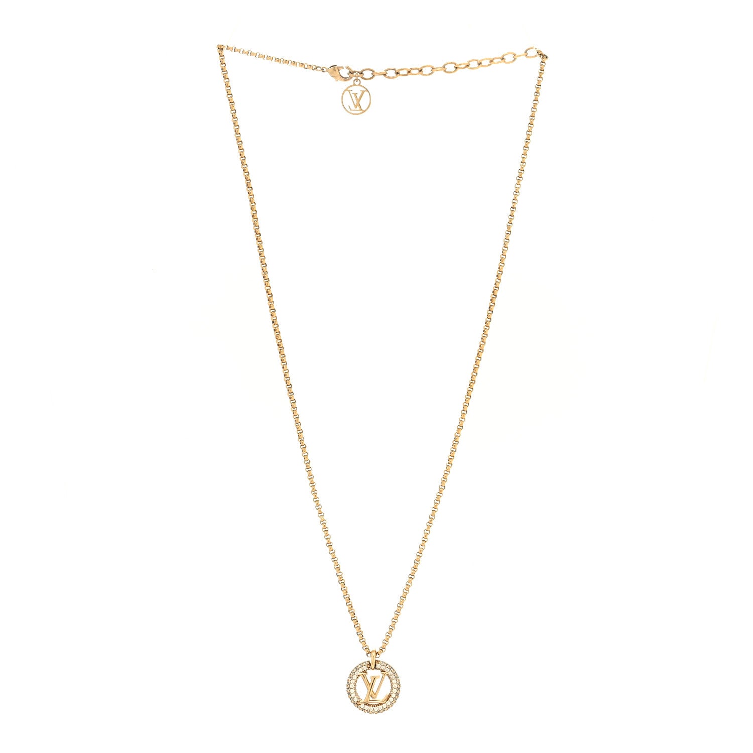 Louis Vuitton Metal Crystal Louise By Night Necklace 3 of 5